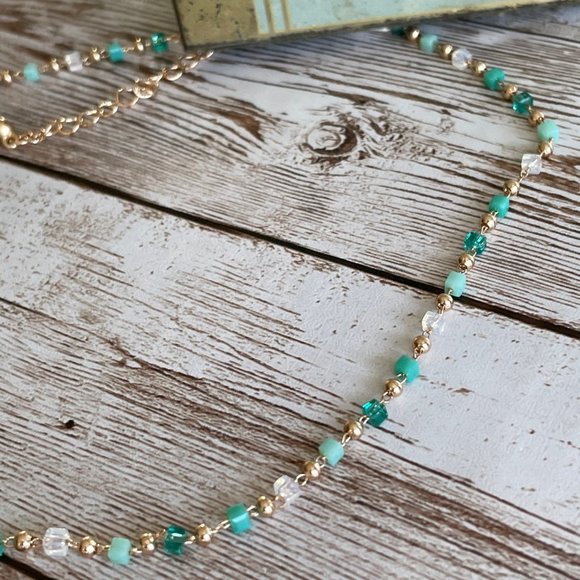 Boho Choker Glass Beaded Necklace - Picture 2 of 4